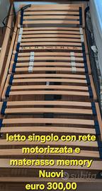 Rete  singola motorizzata con suo materasso nuovi