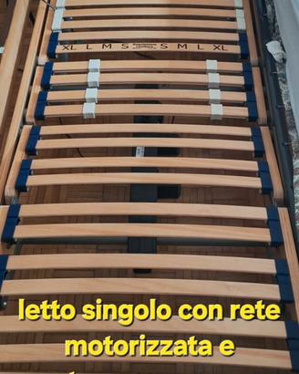 Rete  singola motorizzata con suo materasso nuovi