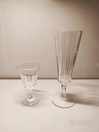 Set di 10 bicchieri flute e 10 piccoli calici  