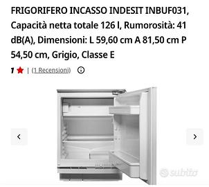  FRIGORIFERO INCASSO INDESIT INBUF031,