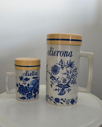Set ceramica POF olierona e olietta vintage 
