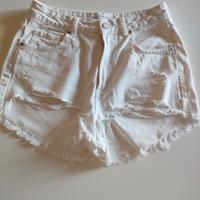 short donna jeans bianco taglia 42 marca calliope