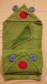 Ikea Barnslig asciugamano con cappuccio verde