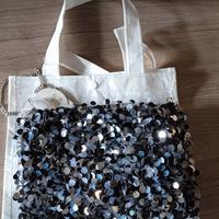 tracolla con paillettes e velluto nuova 