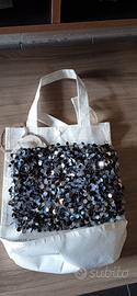 tracolla con paillettes e velluto nuova 