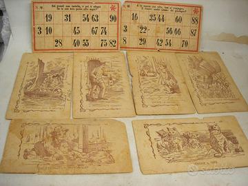 21 CARTELLE  VINTAGE  TOMBOLA