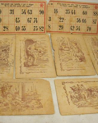 21 CARTELLE  VINTAGE  TOMBOLA