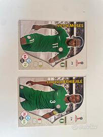 Lotto 2 Carte Panini Nigeria Russia 2018
