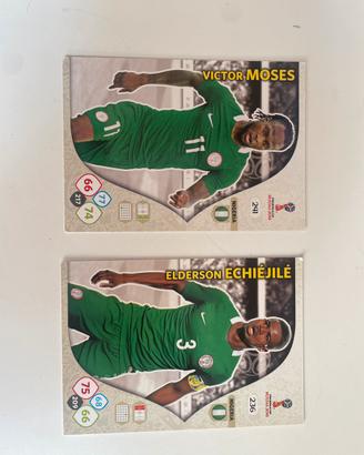 Lotto 2 Carte Panini Nigeria Russia 2018