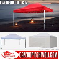 Gazebo pieghevole 4,5x3m bianco telo impermeabile