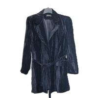 Giacca nera in velluto froissé