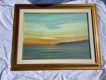 Quadro su tela di M. Dessena – Paesaggio Marino