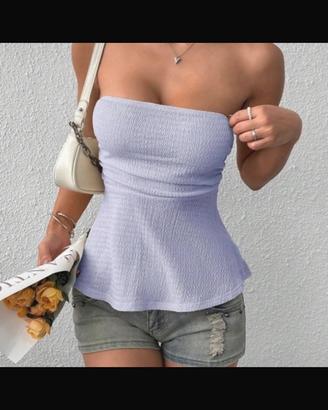 Top lilla a fascia