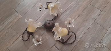 lampadario ferro battuto 
