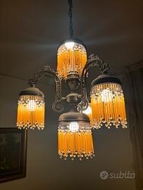 Lampadario vintage elegante a 4 luci