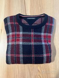 Splendido maglione tartan Tommy Hilfiger taglia L