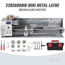 Tornio per Metallo, Potenza 750 W 220 V 50 HZ Mini