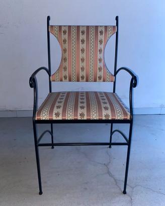 Sedia vintage in ferro battuto – perfetta, 25 €!