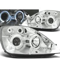 FARI PER FORD FIESTA MK6 02-05 OCCHI ANGEL CROMATI