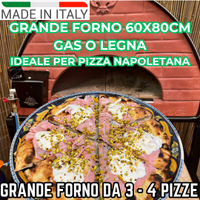 Grande forno per pizza a gas e legna Passione