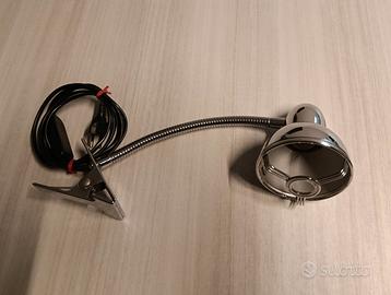 Lampada vintage da lettura, braccio flessibile