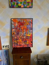 “ frantumi di alba” astratto, colorato dipinto