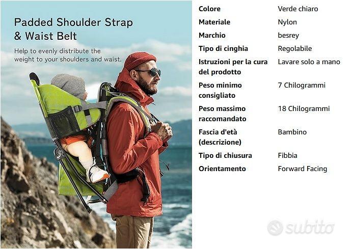 Marsupio Neonato Besrey Zaino Porta Bambino Trekking (Verde Chiaro