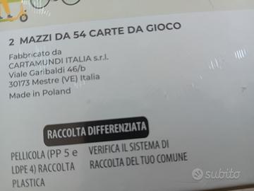 CARTE DA GIOCO NUOVE SIGILLATE 