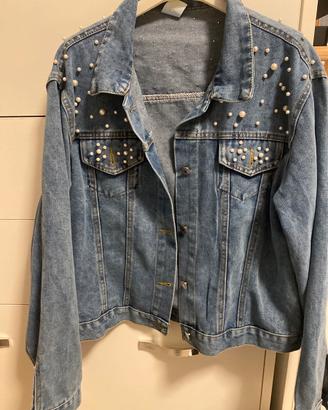 Giubbino di jeans con perline