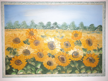 Dipinto "I Girasoli" olio su tela