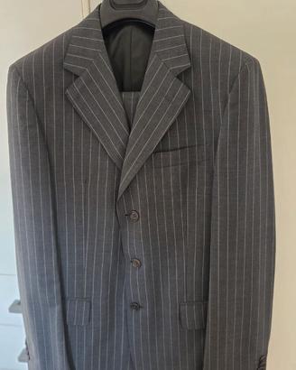 Abito sartoriale gessato grigio LEBOLE taglia 50