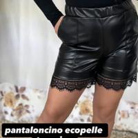 pantaloncini in ecopelle