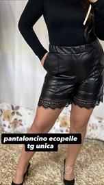 pantaloncini in ecopelle