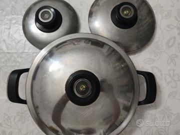 padella amc 8013  in aggiunta 2 coperchi 