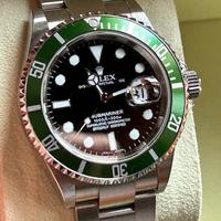 ROLEX SUBMARINER GHIERA VERDE 16610 LV FULL SET