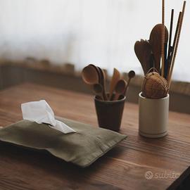 Portatovaglioli in tessuto naturale