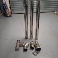 kit 3 metri canna fumaria 80 mm in acciaio inox