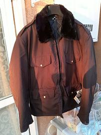 giubbotto tecnico con collo in pelo e interno stac