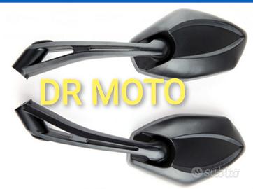 Coppia specchietti moto scooter universali ovali n