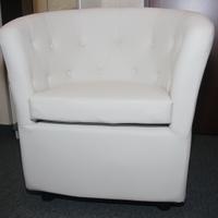 Poltrona ecopelle bianca