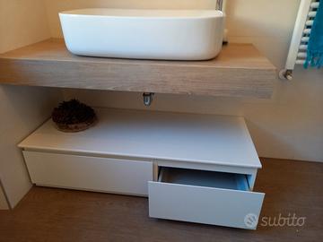 Mobile 2 cassetti bianco lucido