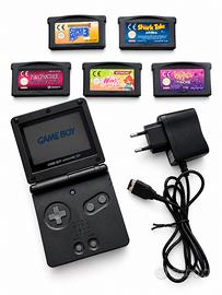 Game Boy Advance SP + 5 Giochi + Caricatore