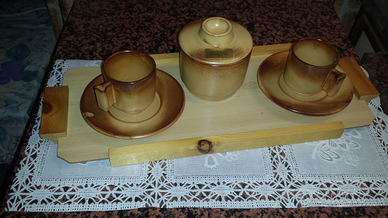 Set tazzine tete a tete con relativo vassoio