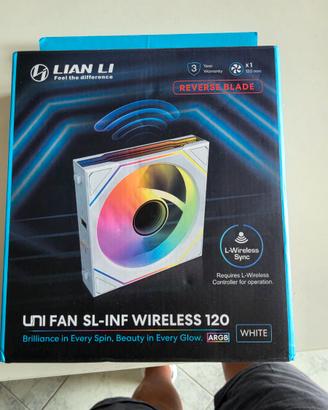 Lian Li Uni Fan SL Infinity blade wireless bianca 