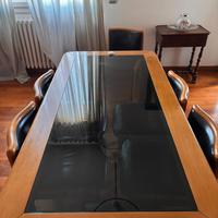 Tavolo da pranzo con piano in vetro + 6 sedie