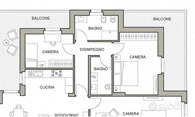 Quadrilocale 2 garage - Botticino
