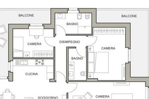 Quadrilocale 2 garage - Botticino