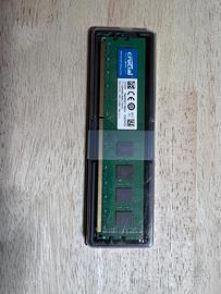 Ram 8GB DDR3 Crucial 1.35V UDIMM PC desktop