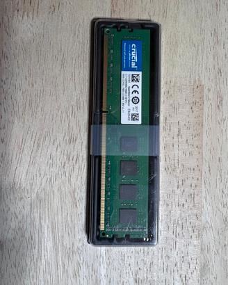 Ram 8GB DDR3 Crucial 1.35V UDIMM PC desktop