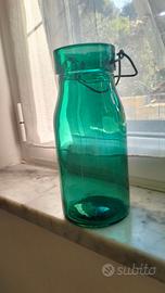 Raro Barattolo Vintage Vetro verde "Wauwil"